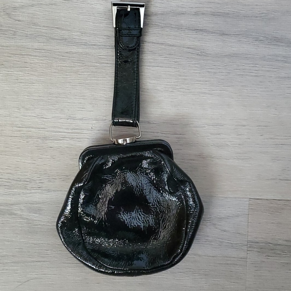 Hobo patent leather wristlet bag